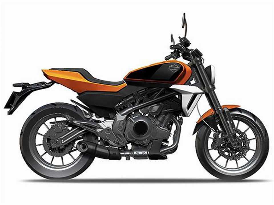 Ilustração da futura Harley-Davidson de cilindrada mais baixa
