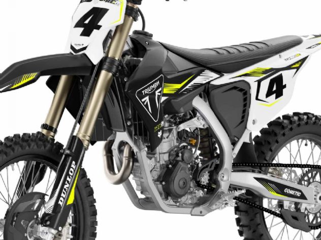 Triumph lana moto 450 2025 com 'assinatura' de Ricky Carmichael