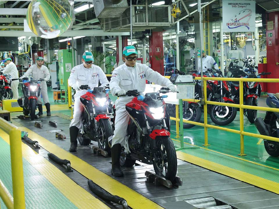 Fbrica da Honda, uma das associadas Abraciclo, no Polo Industrial de Manaus