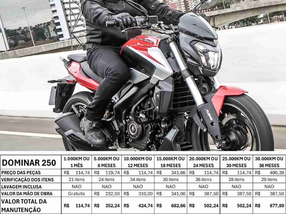 Preços de revisões da Bajaj Dominar 250