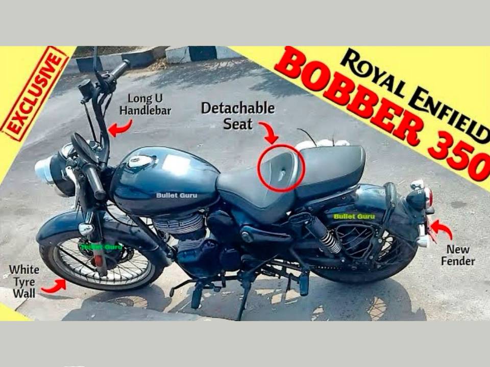 Royal Enfield 350 Bobber em foto vazada