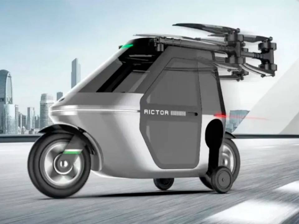 Rictor Skyrider X1, scooter que vira drone e promete ser lançado em 2026