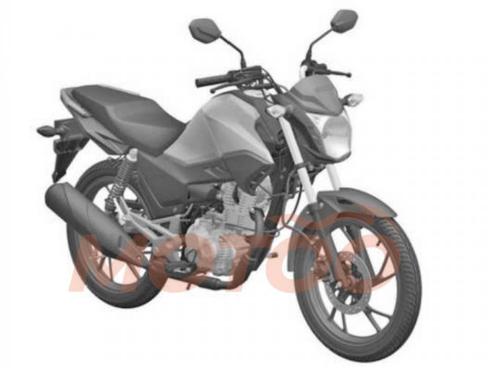 Honda CG 160 em desenho registrado na ndia